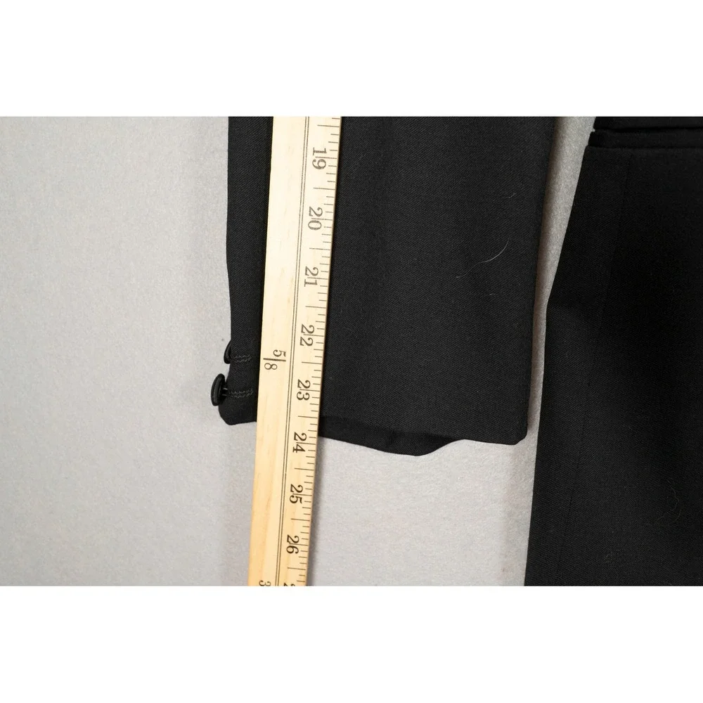 Mani Giorgio Armani Mens 40R Tuxedo Jacket Black Pure Virgin Wool Made in Italy